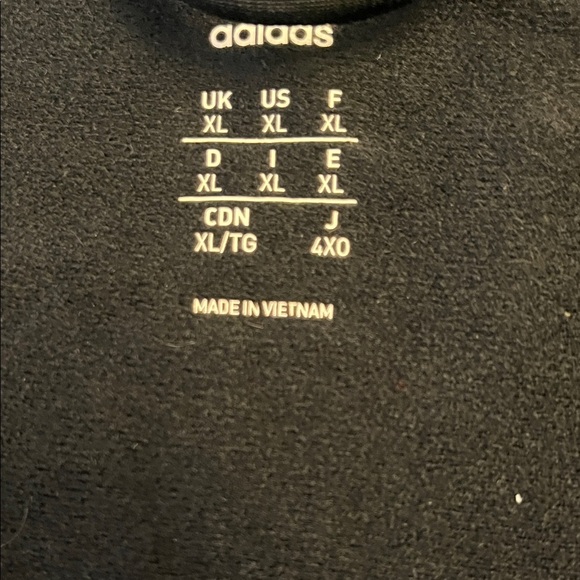 Adidas Men's Black Windbreaker with White stripes size XL - Picture 3 of 11